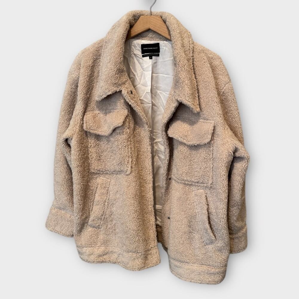 NEW Something Navy Faux Shearling Teddy Jacket Size XL - Picture 7 of 11